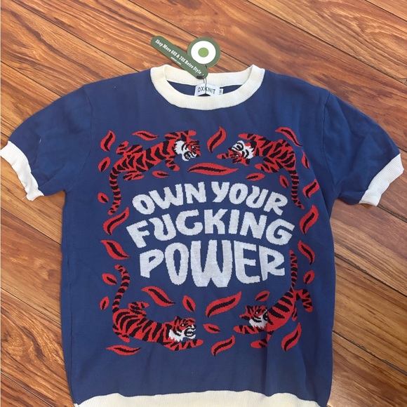 OXknit Men's Blue Graphic Shirt - Picture 4 of 5